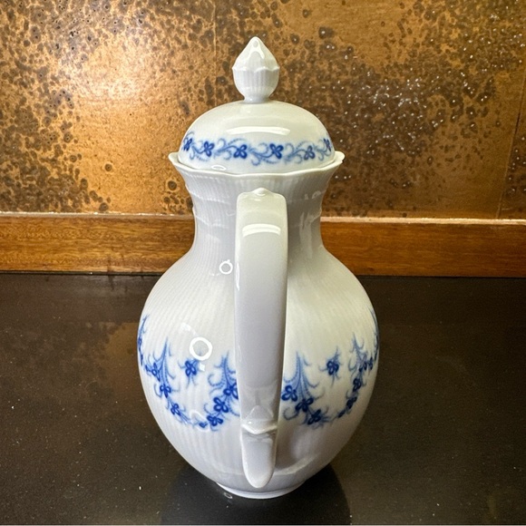 Kaiser W Germany Romantica Festival Echt Kobalt Coffee Pot Blue Floral Scallop - Picture 2 of 11